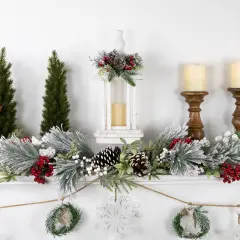 Northlight 15.25" LED Lighted White Storm Lantern Christmas Decoration