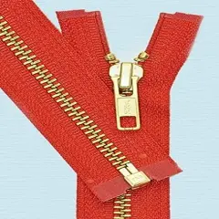 YKK 23" Medium Weight Jacket Zipper YKK #5 Brass ~ Separating ~ 820 Atom Red (1 Zipper/Pack)