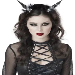 Adult's Dark Demon Twilight Temptress Horned Headpiece Costume Accessory