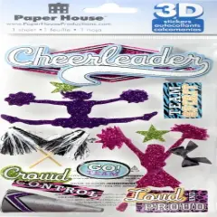 Paper House Cheerleader Dimensional Stickers