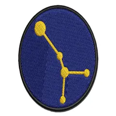 Cancer Zodiac Star Constellations Multi-Color Embroidered Iron-On or Hook & Loop Patch Applique