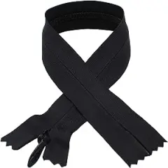 Unique Zipper YKK #5 Heavy Conceal - Invisible (Bridal Wear), Select Length and Color (Length 18 inches, Black)