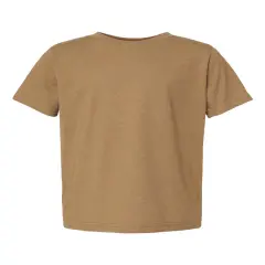 Rabbit Skins&reg; Toddler Crewneck Short Sleeve Fine Jersey Tee Vintage coyote brown