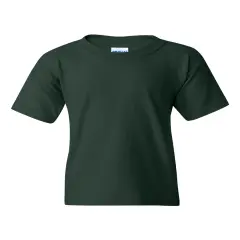 Gildan&reg; Heavy Cotton Youth Short Sleeve Crew-Neck T-Shirt Forest green