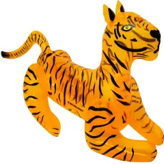 Swimline 73" Inflatable Tiger Ride-On Pool Float Orange