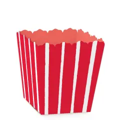 Big Dot of Happiness Red Stripes - Party Mini Favor Boxes - Simple Party Treat Candy Boxes - Set of 12