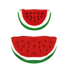 Wrapables Fruity Pencil Case and Pouch (Set of 2) Red Watermelon