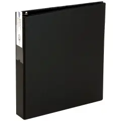 Avery Economy 3 Ring Binder, 3" Round Rings, Label Holder, 1 Black Binder (04601)