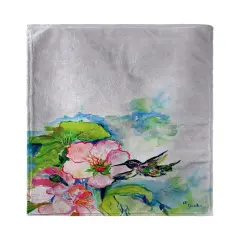 Betsy Drake Hummingbird & Hibiscus Beach Towel