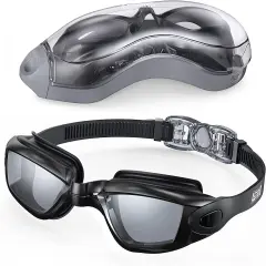 Swim Goggles, Swimming Goggles No Leaking Full Protection Adult Men Women Youth Black