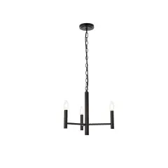 Carmella 3 lights pendant in black