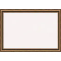 Manhattan Bronze Narrow Wood Framed Corkboard, White Cork