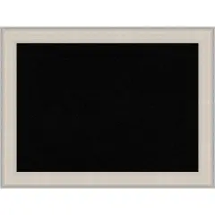 Cottage White Silver Wood Framed Corkboard, Black Cork