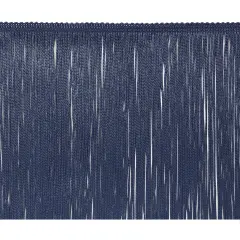 5 Yards of 4" Chainette Fringe Trim | 5 yard cut Navy Blue