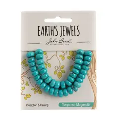 Earth&rsquo;s Jewels Semi-Precious Rondelle Turquoise Howlite Stabilized
