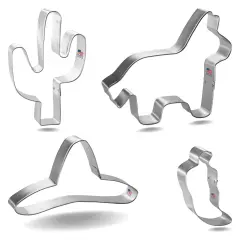CookieCutter.com Fiesta Cinco De Mayo Cookie Cutter Set 4 Pc - Foose Cookie Cutters - USA Tin Plated Steel