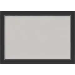 Corvino Black Narrow Wood Framed Corkboard, Grey Cork