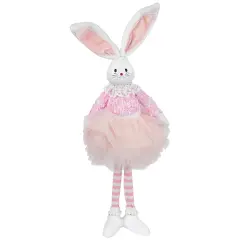 Northlight Ballerina Bunny Standing Easter Figure Decoration - 15" - Pink and White