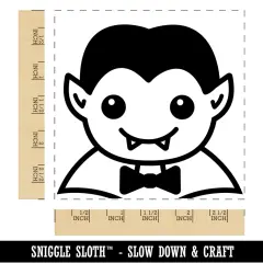 Peeking Dracula Halloween Square Rubber Stamp for Stamping Crafting