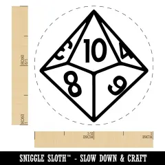 D10 10 Sided Gaming Gamer Dice Critical Role Self-Inking Rubber Stamp Ink Stamper for Stamping Crafting Planners Purple