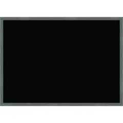 Dixie Blue Grey Rustic Narrow Wood Framed Corkboard, Black Cork