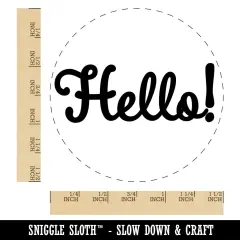 Hello Cursive Self-Inking Rubber Stamp for Stamping Crafting Planners Black
