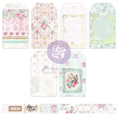 Avec Amour Collection Tags & Tickets - 42 pcs w/ foil accents / paper Scrapbook Supplies Material For Craft Notebooksdecoupage Album Journals Planners Art Journaling Bullet