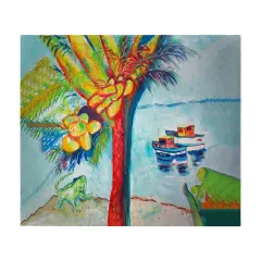 Betsy Drake Cocoa Nuts and Boat 30 X 50 Inch Comfort Floor Mat