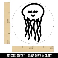 Jellyfish Doodle Self-Inking Rubber Stamp for Stamping Crafting Planners UV