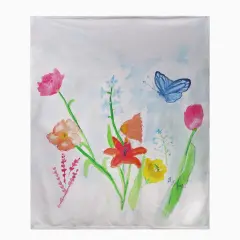 Betsy Drake Pastel Garden Throw Multicolor