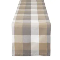 DII Stone Tri Color Check Table Runner