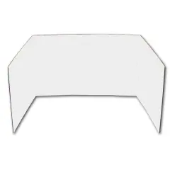 Corrugated Privacy Shield, 18" x 48", White, Pack of 24