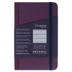 Fabriano Ecoqua Plus Fabric-Bound Notebook - Wine, 3-1/2" x 5-1/2", Lined