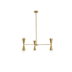 Cade 34 inch pendant in brass