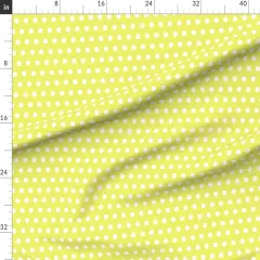 Various Fabrics by the Yard or Fat Quarter Yellow Bright Retro Neon Doll Fashion Playhouse Party Polka Dots Medium Scale Custom Printed Fabric by Spoonflower