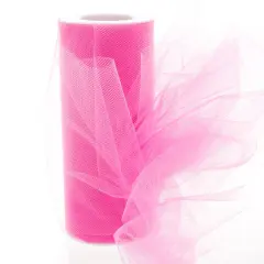 6" Premium Tulle Hot Pink 100 Yard