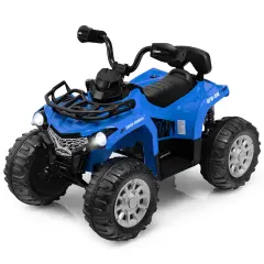 Kids Ride On Car Toy 4 Wheeler with MP3 and Headlights Ideal Gift for Birthdays or Christmas Blue