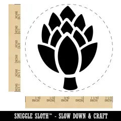 Artichoke Garden Vegetable Self-Inking Rubber Stamp Ink Stamper for Stamping Crafting Planners Red