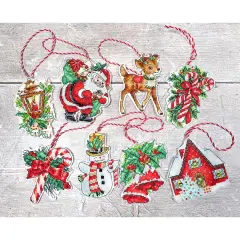 Letistitch Christmas Toys Ornaments Counted Cross-Stitch Kit Multi