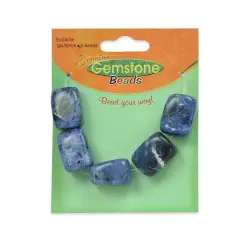 6 Packs of Sodalite Nugget Beads Pack of 5
