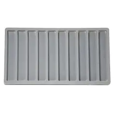 JewelrySupply Flocked Insert Standard Size 1x10 Grey