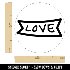 Love Banner Rubber Stamp for Stamping Crafting Planners