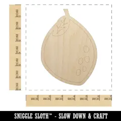 Lemon with Leaf Citrus Doodle Unfinished Wood Shape Piece Cutout for DIY Craft Projects