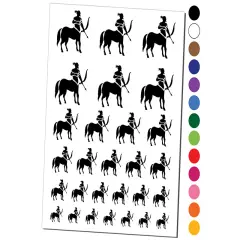 Centaur Mythical Creature Half Horse Man Saggitarius Temporary Tattoo Water Resistant Fake Body Art Set Collection Black