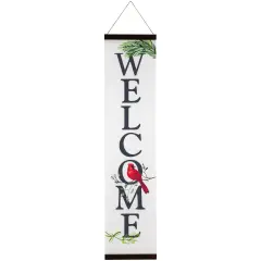 Northlight 43" Cardinal Welcome Christmas Wall Sign White