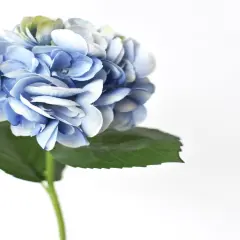 19" Faux Hydrangea Stem Soft Blue