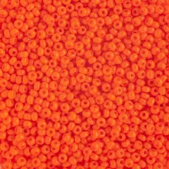 John Bead 10/0 Opaque Czech Glass Seed Beads, 500g Orange