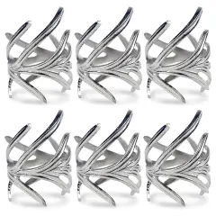 DII Antique Silver Branch Napkin Ring (Set of 6)