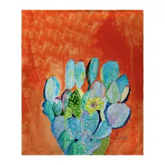 Betsy Drake Cactus II Fleece Blanket Multicolor