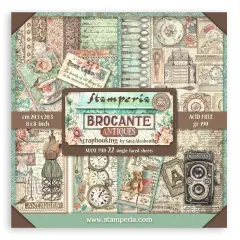 Stamperia Single-Sided Paper Pad 8"X8" 22/Pkg-Brocante Antiques